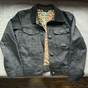 LRL Ralph Lauren Jeans Co. Black Denim Jacket women’s petite large